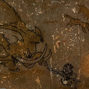 Cave paintings from bedrock